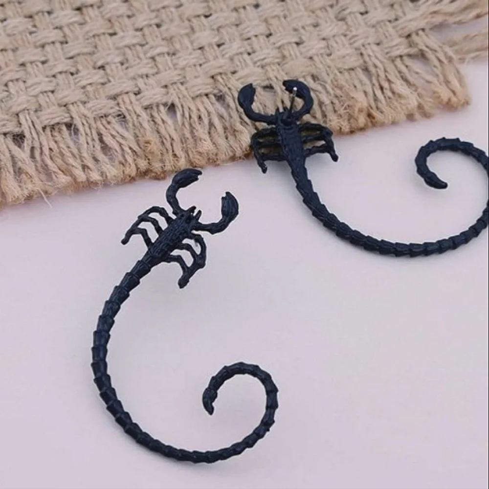 Black Scorpion Earrings